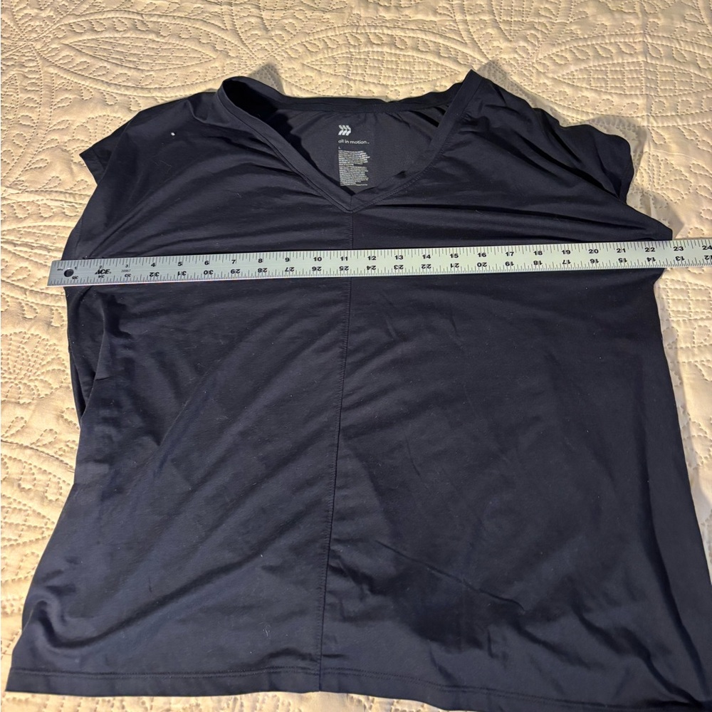 All in Motion Black V-Neck Tee